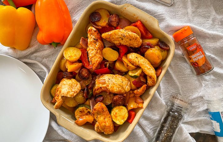 Air Fryer Chicken Traybake