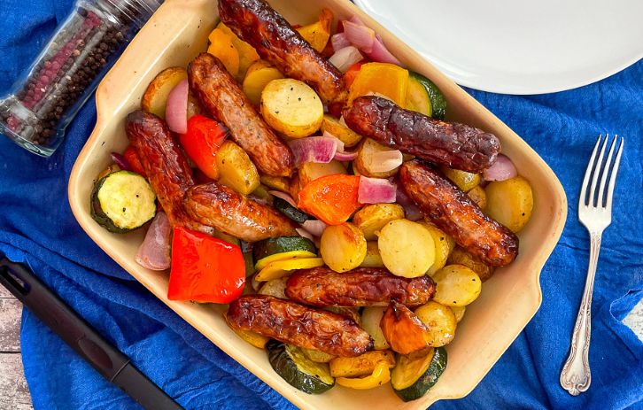 Air Fryer Sausage Bake