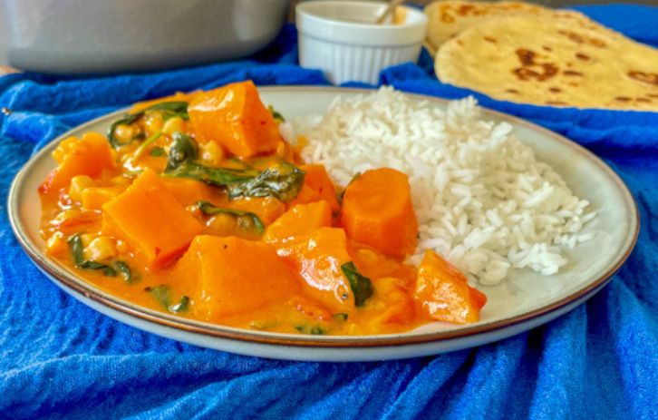 Sweet Potato Chickpea and Spinach Curry