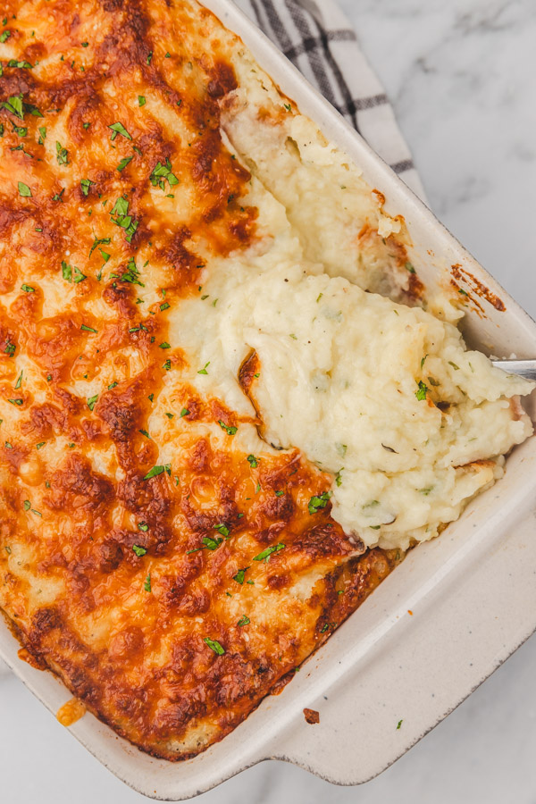 Baked Cheesy Mashed Potatoes