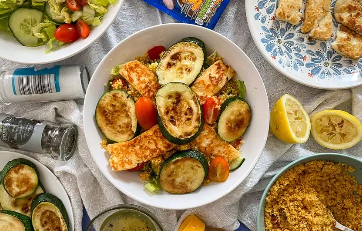 Halloumi and Couscous Salad